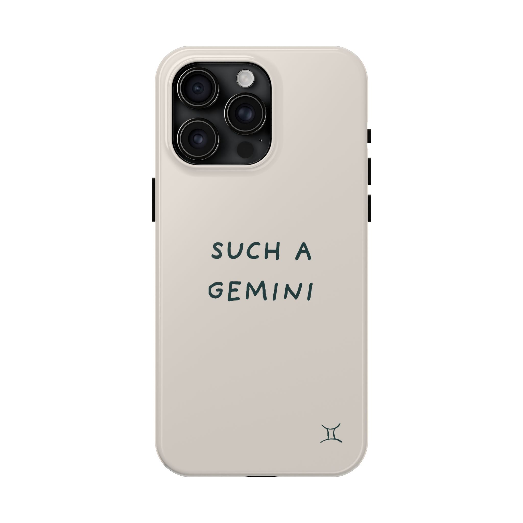 "Such a Gemini" Phone Case - Cream/Green