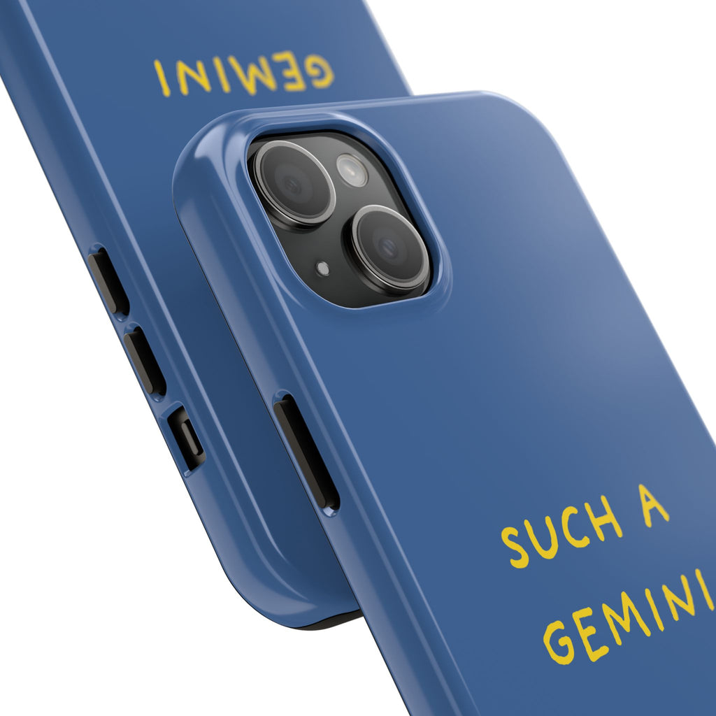 "Such A Gemini" Phone Case - Blue/Yellow