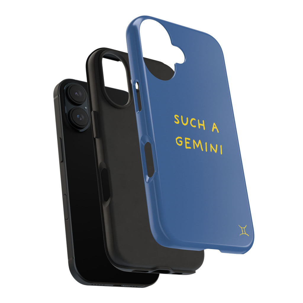 "Such A Gemini" Phone Case - Blue/Yellow