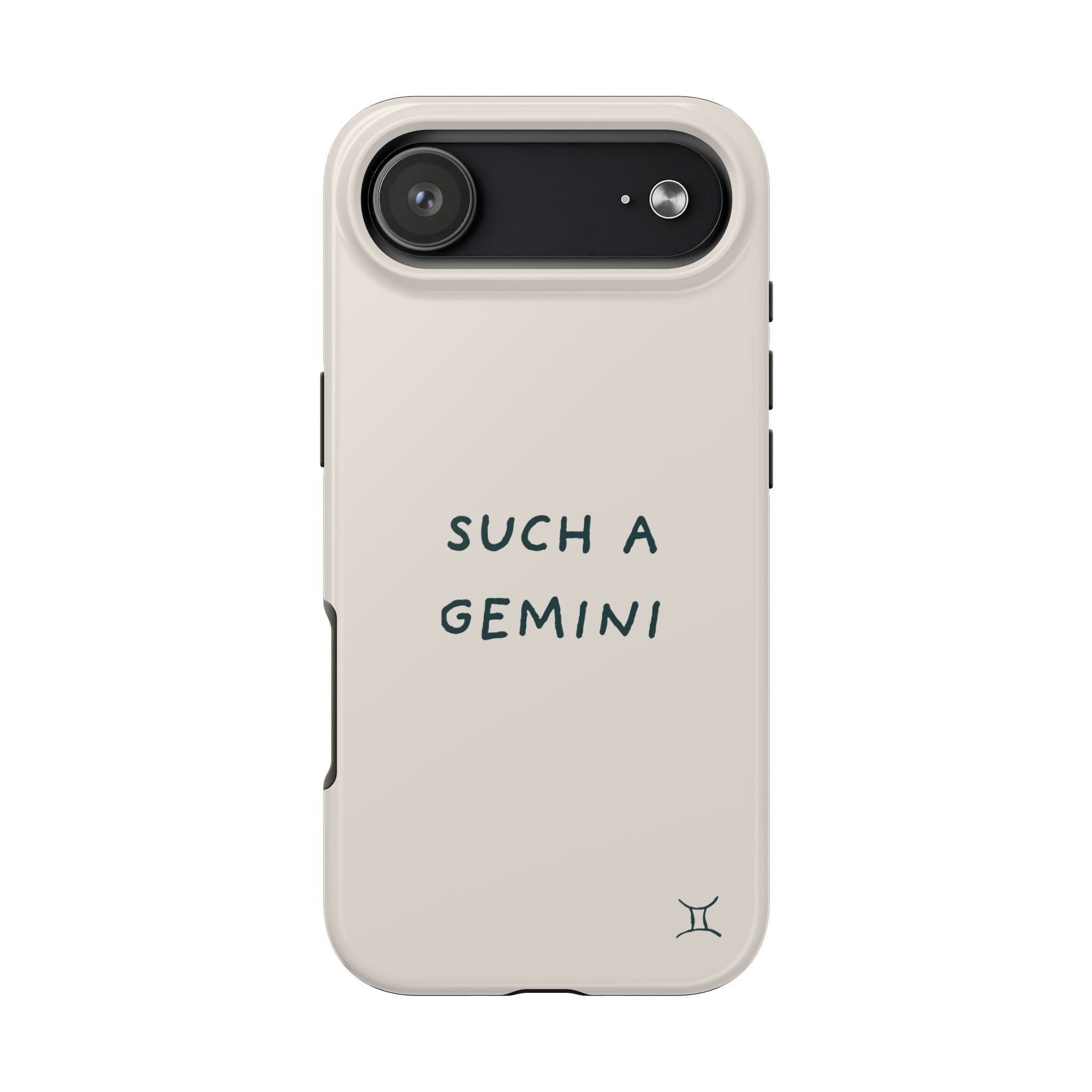 "Such a Gemini" Phone Case - Cream/Green