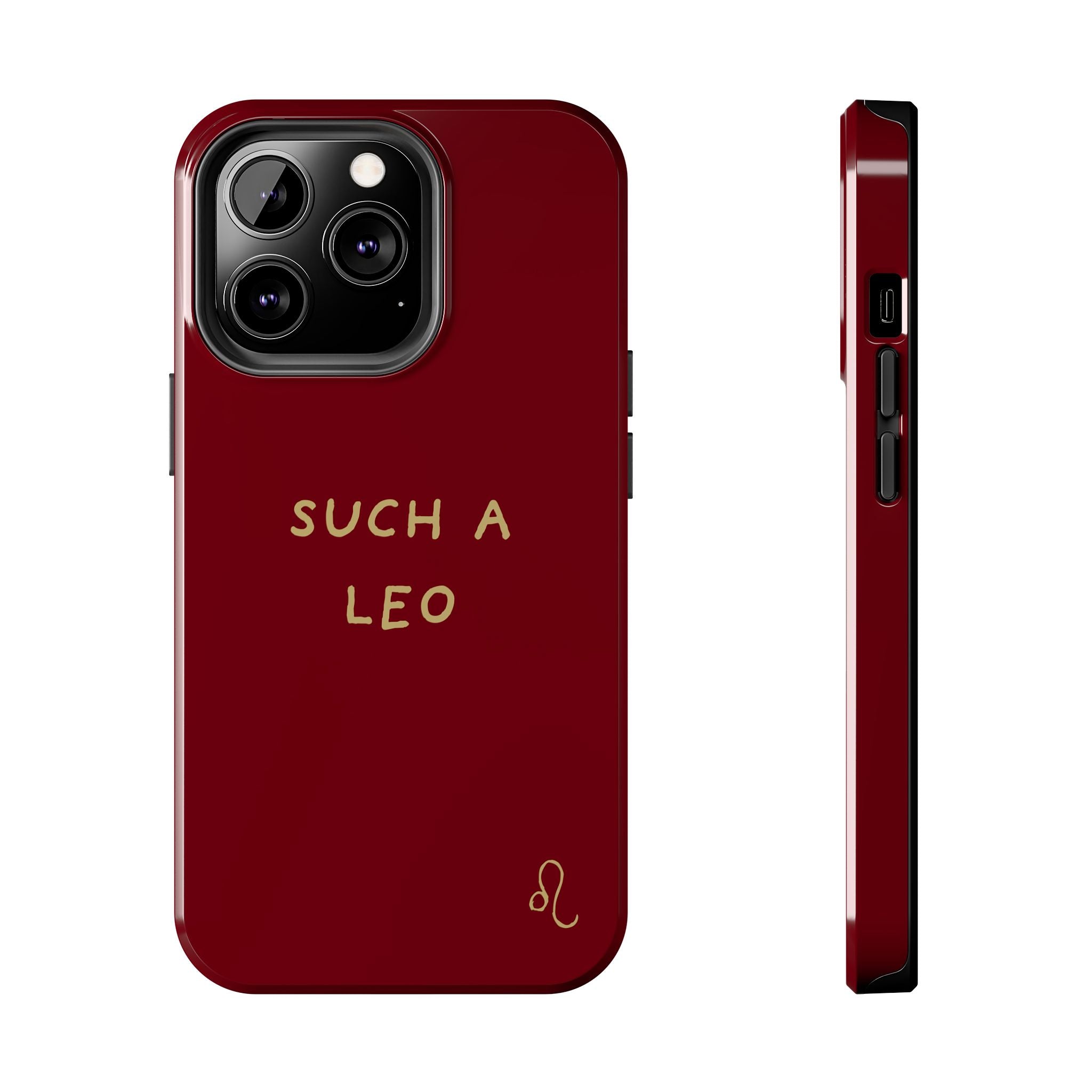 "Such a Leo" Phone Case - Red/Gold