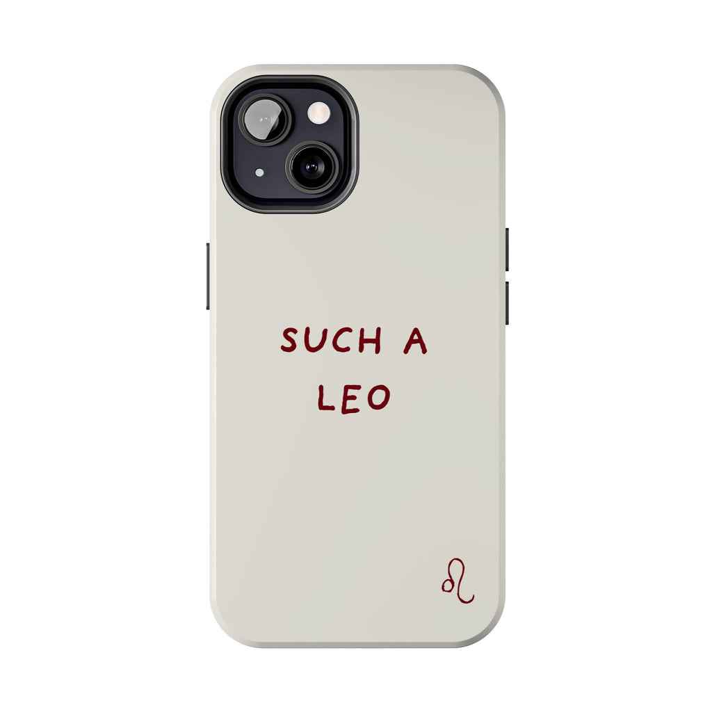 "Such a Leo" Phone Case - Cream/Red