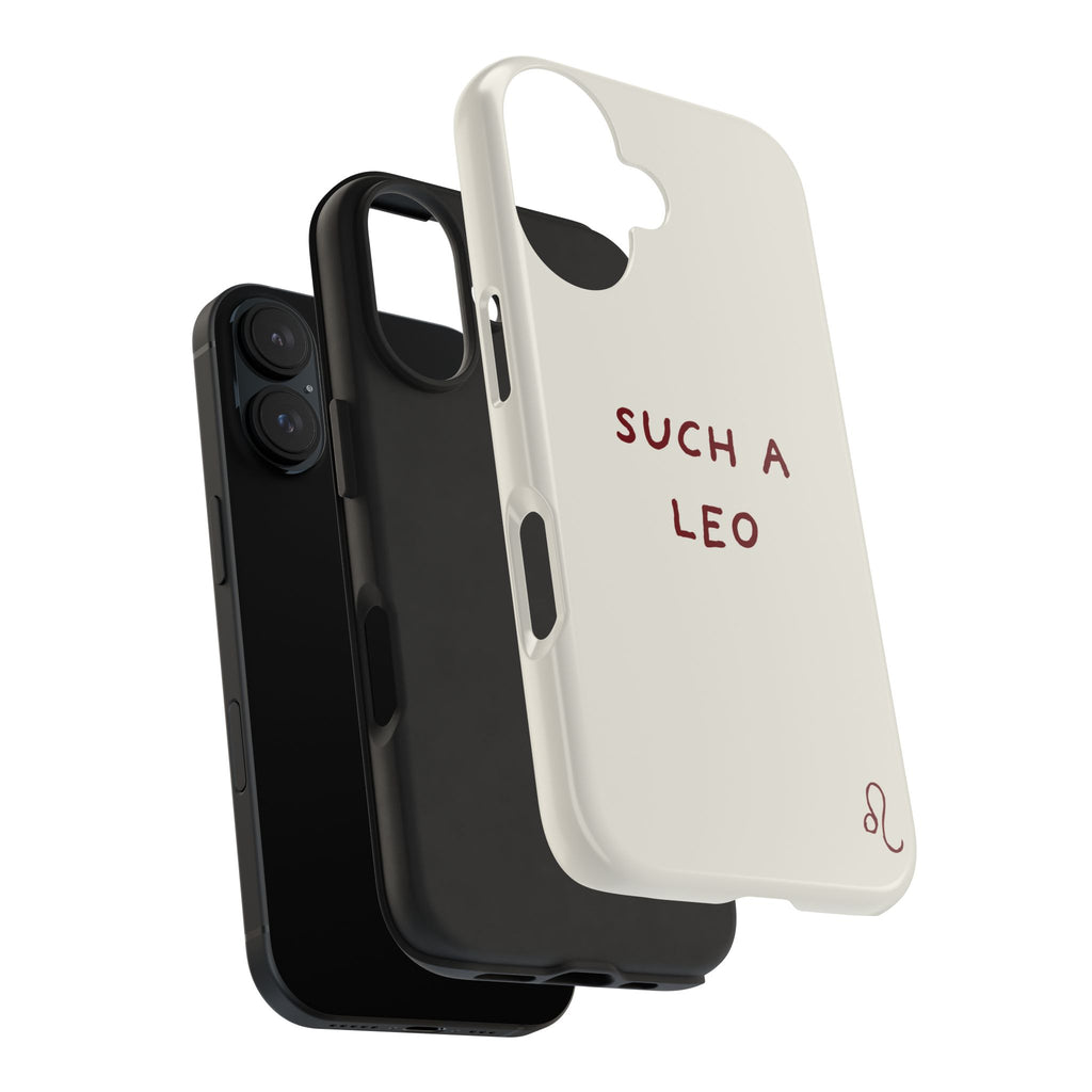 "Such a Leo" Phone Case - Cream/Red