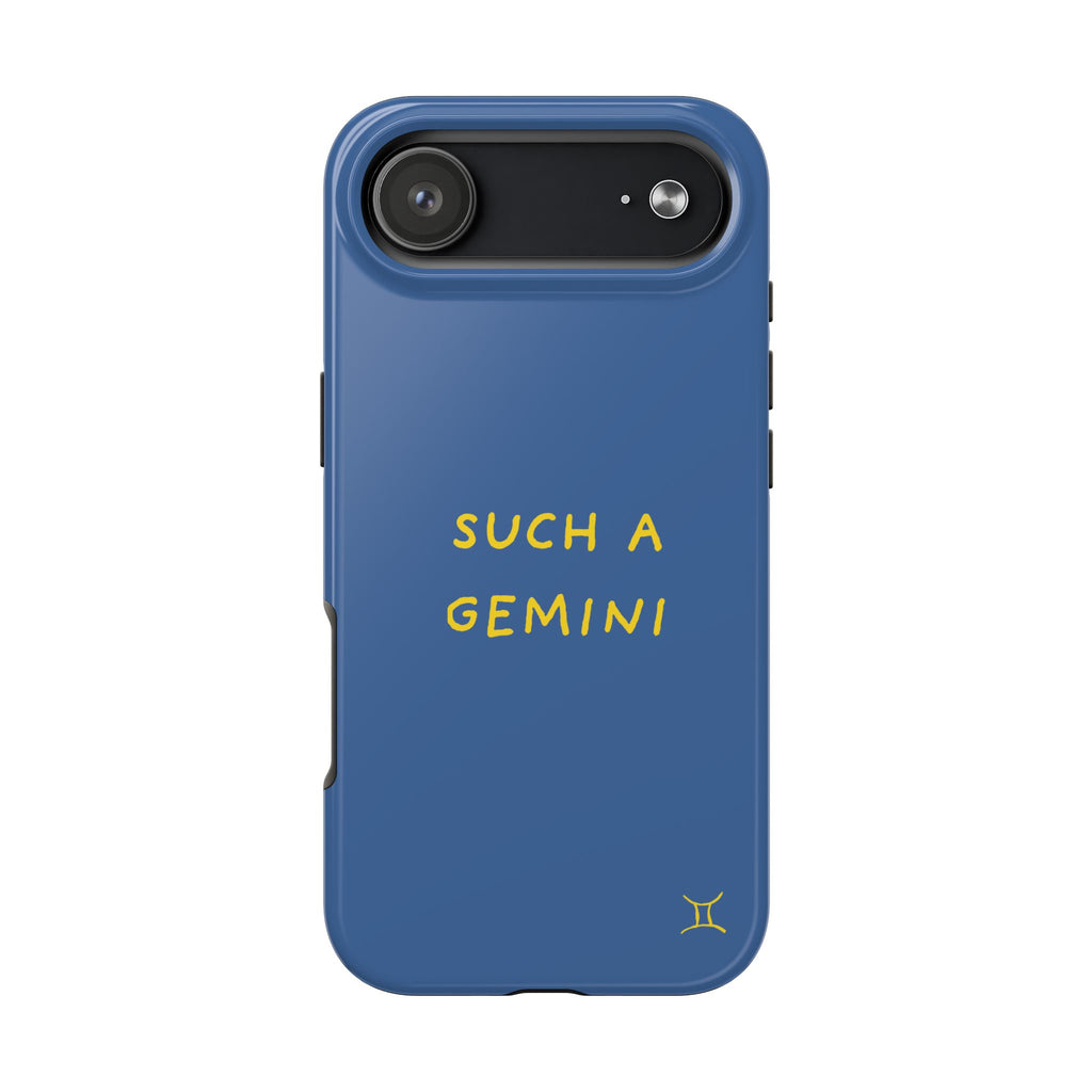 "Such A Gemini" Phone Case - Blue/Yellow