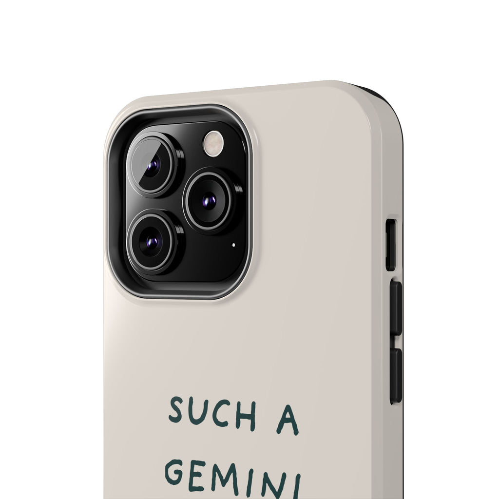 "Such a Gemini" Phone Case - Cream/Green