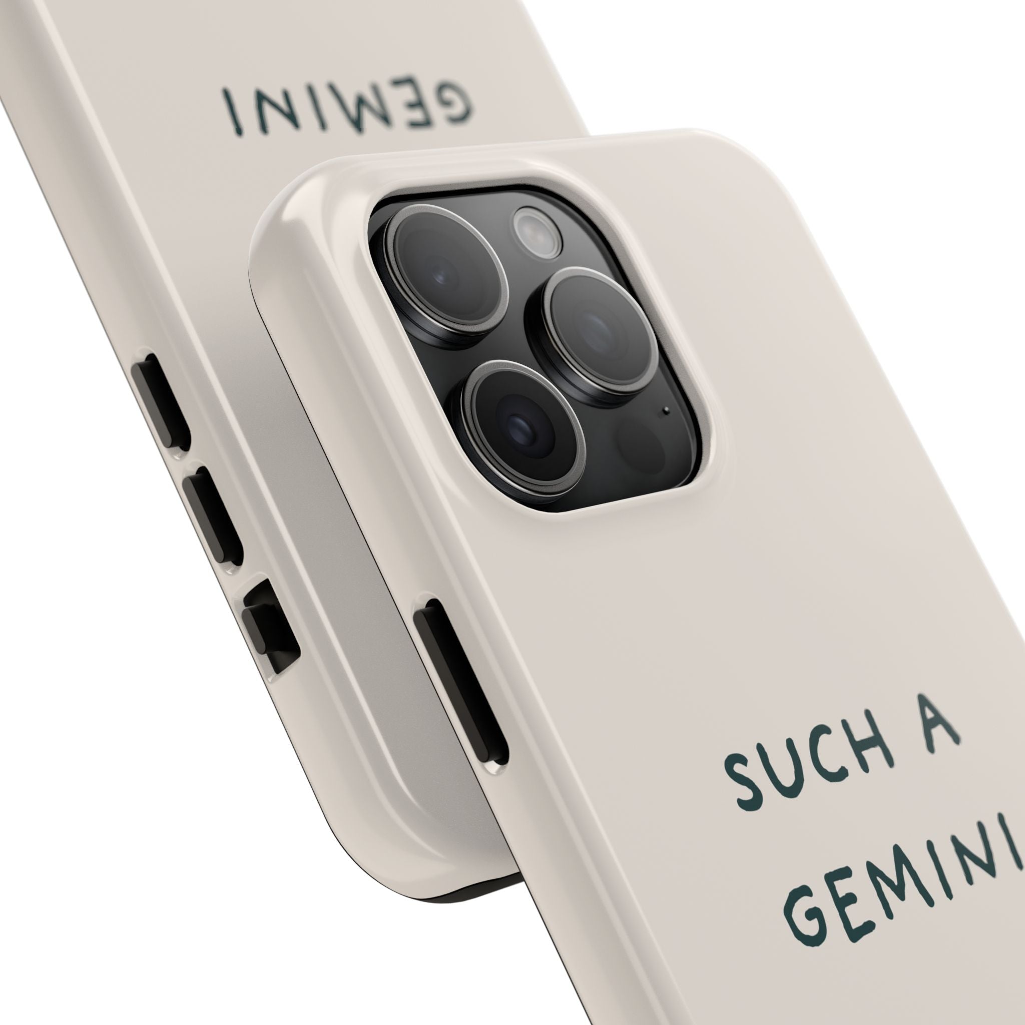 "Such a Gemini" Phone Case - Cream/Green
