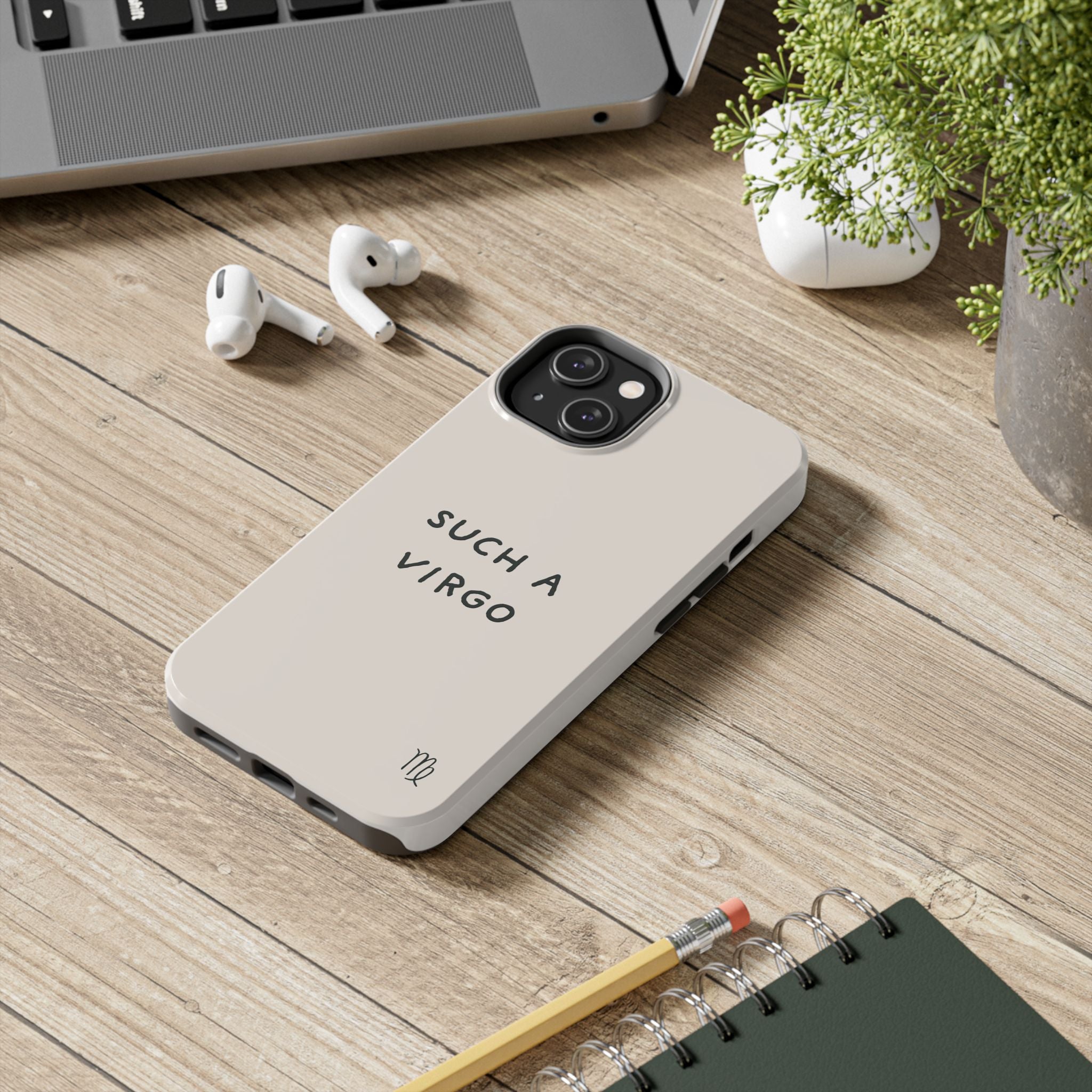 “Such a Virgo” Tough Phone Case — Beige / Forrest