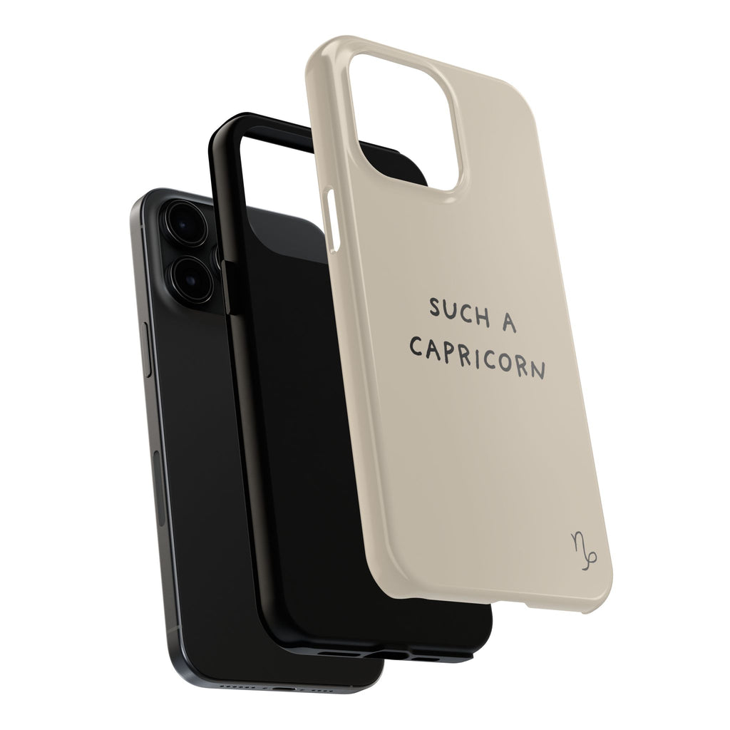 "Such a Capricorn" Tough Phone Case — Beige/Brown