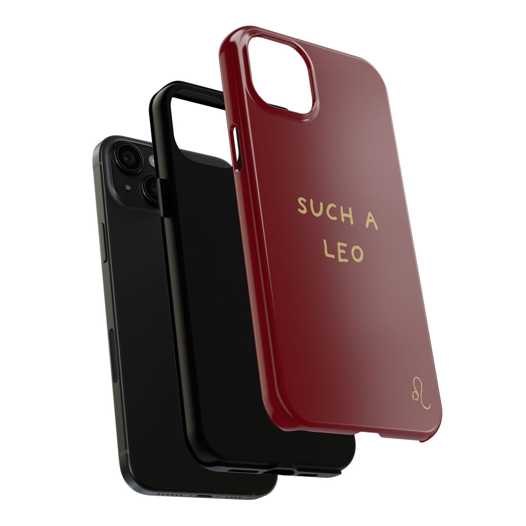 "Such a Leo" Phone Case - Red/Gold