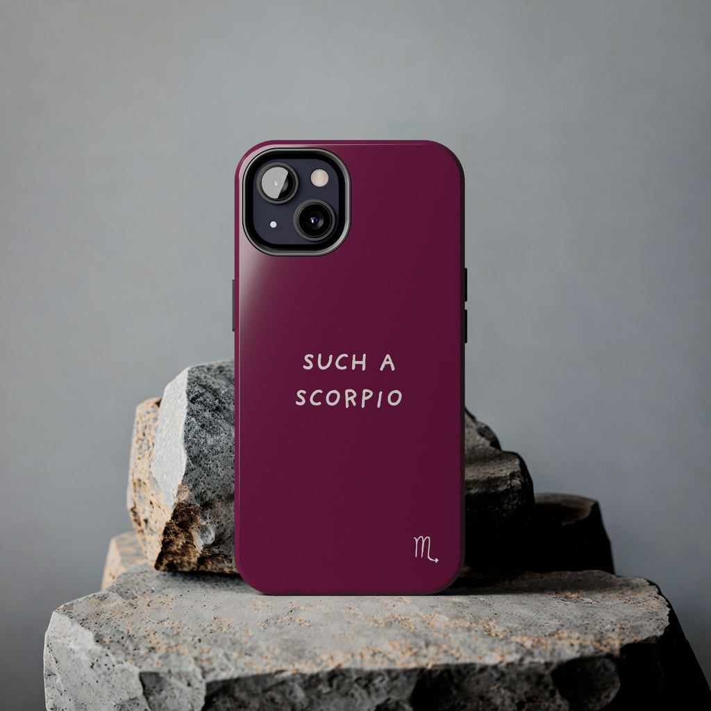 "Such a Scorpio" Phone Case - Fuchsia/White