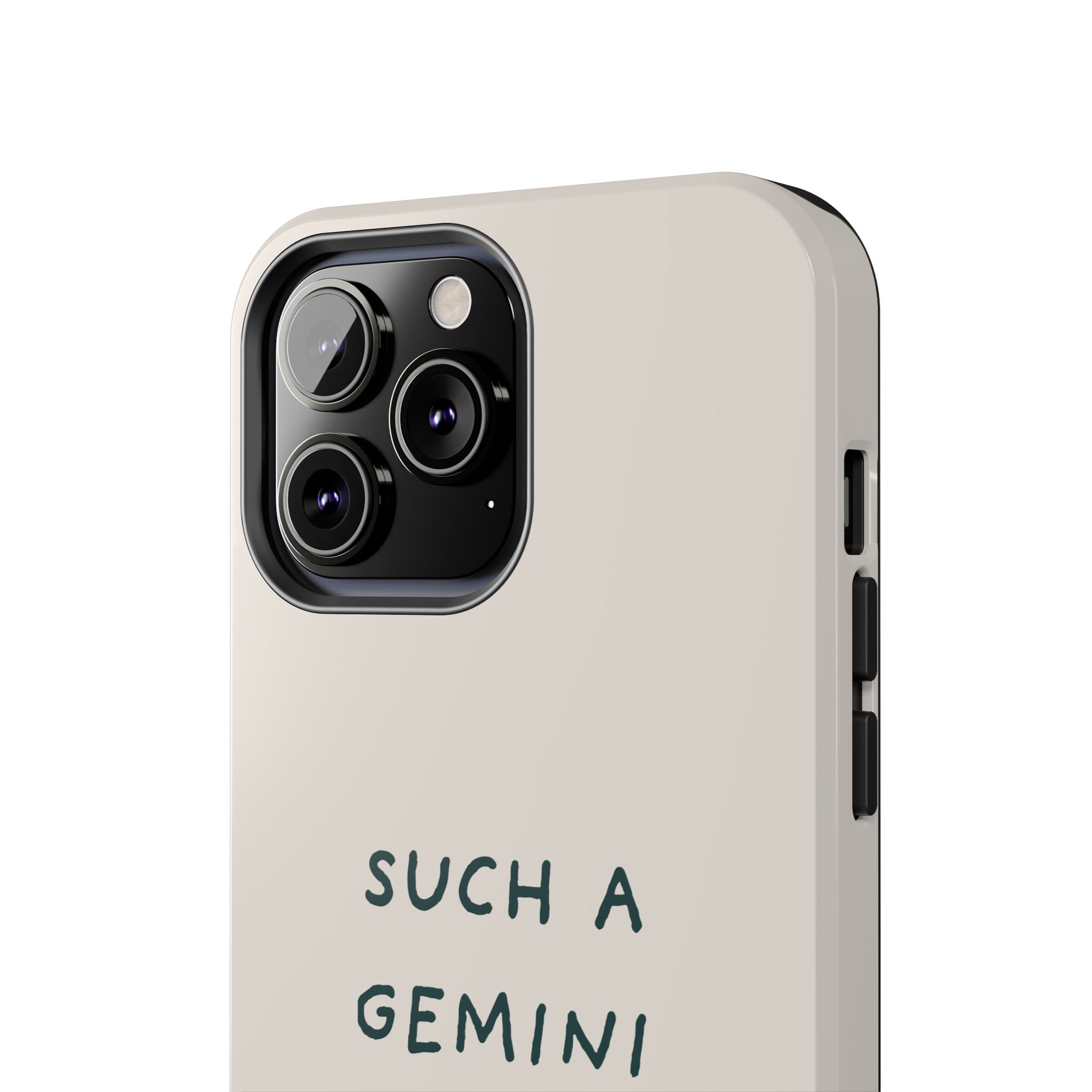 "Such a Gemini" Phone Case - Cream/Green