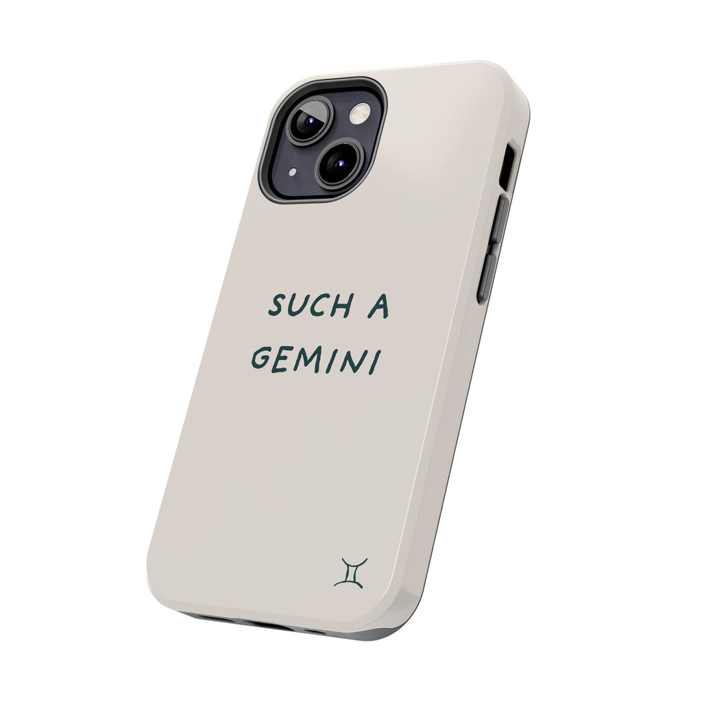 "Such a Gemini" Phone Case - Cream/Green