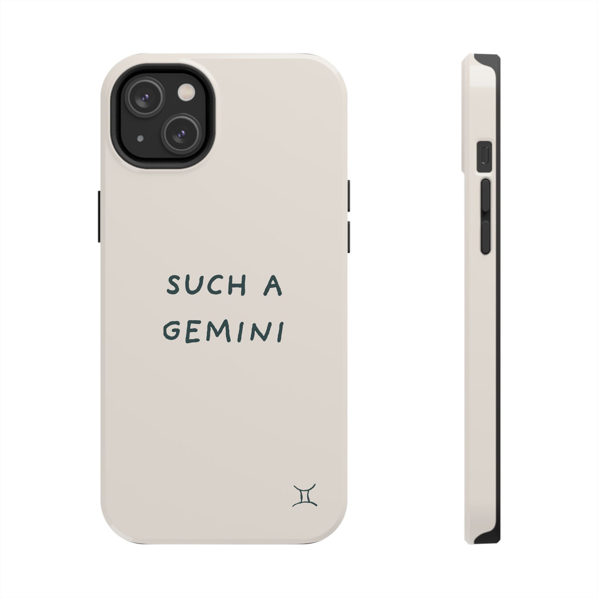 "Such a Gemini" Phone Case - Cream/Green