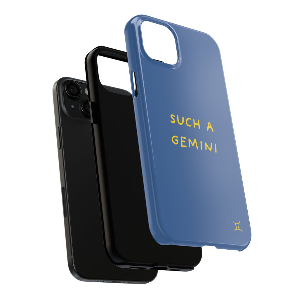 "Such A Gemini" Phone Case - Blue/Yellow